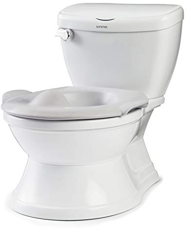 Vasino Sonoro Bambini 2-in-1 che si trasforma in riduttore WC! Summer Infant Train & Transition, divertente transizione alla toilette da adulti, tavoletta rimovibile, suono sciacquone, porta salviette