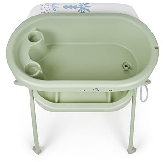 INNOVACIONES MS 30309 Baignoire et matelas à langer 2 en 1 Bubble, pliable et compact, imperméable et facile à plier, unisexe, blanc