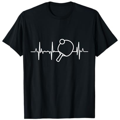 Tischtennisspieler Herzschlag Ping Pong Tischtennis T-Shirt