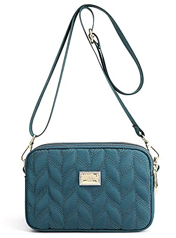 YANAIER Damen Handy Umhängetasche Schultertasche Wasserdicht Nylon kleine Tasche Handytaschen zum Umhängen Frauen Brieftasche Blau-1