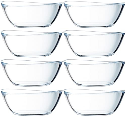 Cristal D'arques Coupelle Glass Bowls - Dessert Ice Cream - Set of 8 - Diameter 14cm