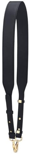 Läderrem axelrem för väskor, 4 cm bred 109–117 cm justerbar bärrem PU-läder axelrem väskrem ersättning läder bärrem gör-det-själv remmar för dam handväskor plånbok, svart