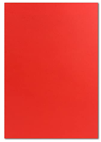 100x DIN A4 Papier - Rot - 110 g/m² - 21 x 29,7 cm - Briefpapier Bastelpapier Tonpapier Briefbogen - FarbenFroh by GUSTAV NEUSER