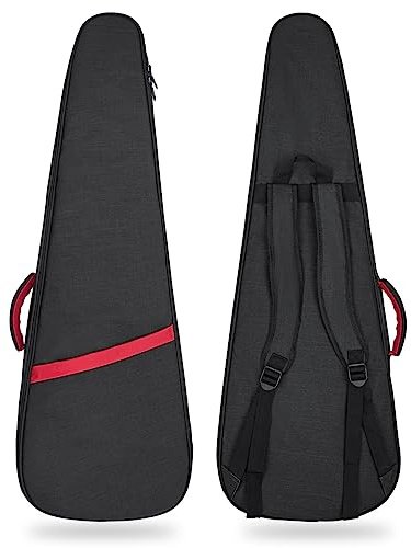 Muscab Electric Guitar Bag 11mm Thick Padded Electric Guitar Gig Bag, 39 Inch Electric Guitar Case Backpack with Neck Strap and Pocket, Black