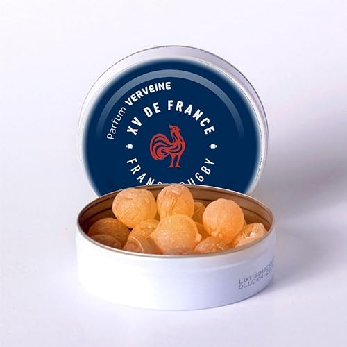 Caja oficial de caramelos Francia Rugby Ovalie Original sabor Verbena