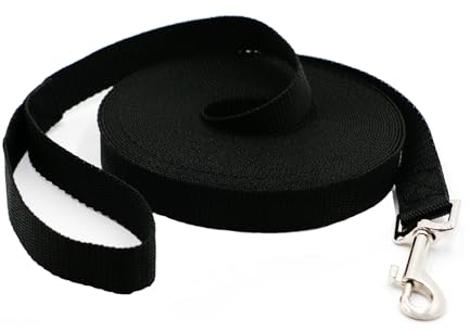 Schleppleine 10m für Hunde, Wasserdicht Hundeleine mit Handschlaufe und 360° Karabiner, Robuste Ausbildungsleine Schleppleine für Mittlere Große Kleine Hunde