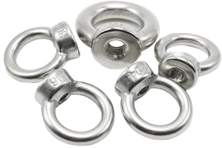 10 Stück M3 M4 M5 M6 M8 304 Edelstahl Marine Hebeösenmutter Ringmutter Gewinde (Color : 10PCS, Size : M4)