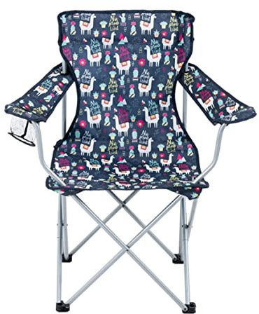 MOBAAK Campingstuhl Klappstuhl Klappbarer Campingstuhl, Tragbare Tragetasche Mit Mesh-Getränkehalter, Bequeme Arme, Platzsparend, Leicht Strandstuhl Camping Stuhl