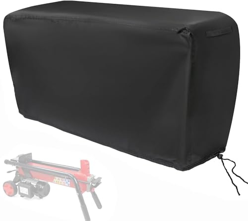 YHINGG Log Splitter Cover Waterproof 900D Oxford Cloth 37.8 x 11.8 x 19.3 Suitable for 5-9 ton Gas or Electric Log splitters Weather-Resistant Wood Splitter Cover (5-9 Ton)
