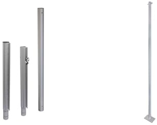 Windhager Sonnensegelmast Premium & Sonnensegelmast Set Basic, Sonnensegelpfosten, Stahlmast, Aufstellstange für Sonnensegel, rostfrei, Masthöhe max. 240cm, 10705
