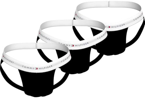 Tommy Hilfiger 3P Jockstrap Um0Um03377 Suspensorio, Red (Blk/Blk/Blk), L para Hombre