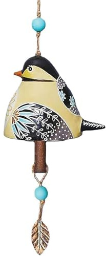 DRFGHK Windspiel, Vogelglocke, klare Vogelglocke, Windspiel, Geschenke für Frauen, Geburtstag, einzigartig, Keramik, hängende Äolische Vögel, Liedglocken, Windspiel für Garten, Ornamente, Outdoor,