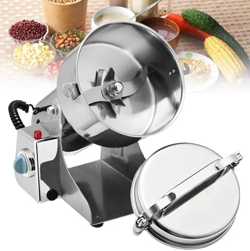 Macinacaffè elettrico per cereali, macchina polverizzatore commerciale in acciaio inossidabile a sbalzo, macinini ad alta velocità da 32000giri/min, macina spezie per cereali caffè mais pepe,2500g