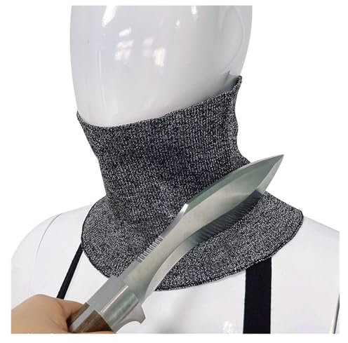 Gants de travail résistants aux coupures Collier de cou Anti-coupure, équipement de Protection de sécurité for protéger le cou, collier de cou Anti-coupure, Anti-coup de couteau Fonctionnement antidér