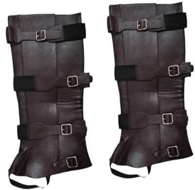 Oshhni Piratenstiefelüberzüge, Beinüberzüge, Geschenk, Kostümzubehör, Herren, Retro-Stil, mittelalterliche Schuhüberzüge, Ritterstiefelüberzüge für draußen, Kaffee