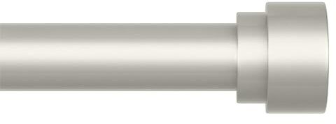 Ueuttiy Extendable Curtain Poles 40-116cm (16-46), 26mm Diameter Silver Curtain Pole for Eyelet Curtains, Small Metal Curtain Rod Includes Brackets and Fittings Set