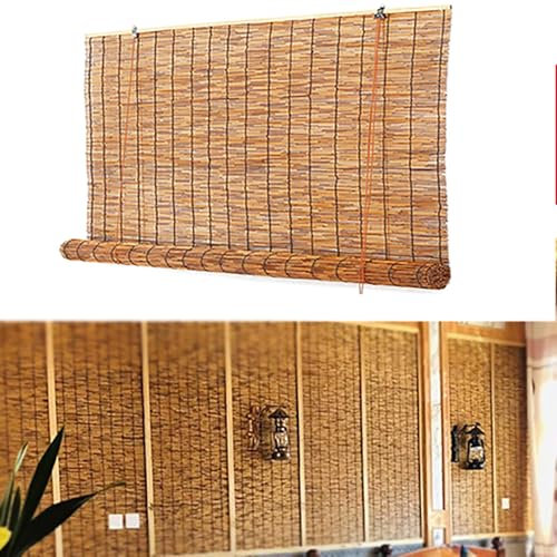 Tende da sole for patio in bambù, tende da sole in bambù for patio, tende da sole for esterni, filtrano delicatamente la luce nella stanza, con tiraggio laterale for finestre e porte(130 x 200 cm ( 51