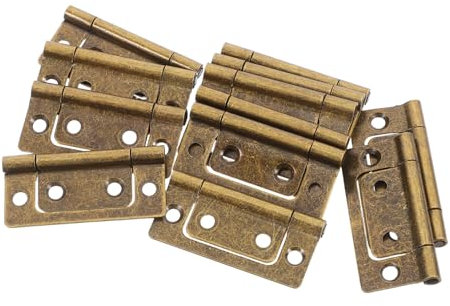 Lurrose 12pezzi Cernier Ricambio Per Mobili in Ferro Bronzo Anticato Ispessito Cerniere Per Armadi Mobili Da Cucina Accessori Vintage