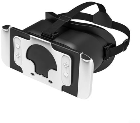 Jotekonoby Occhiali 3D VR per Nintendo Switch per OLED: esperienza di gioco coinvolgente, vestibilità regolabile, struttura ABS, ampia compatibilità di gioco, diverse opzioni di colore (nero)