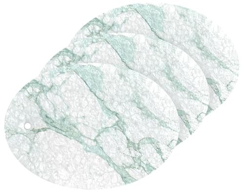 Esponjas grandes absorbentes de textura de mármol verde claro para limpiar esponjas decorativas antiarañazos para lavar platos, ollas, sartenes todo a la vez (3 unidades)