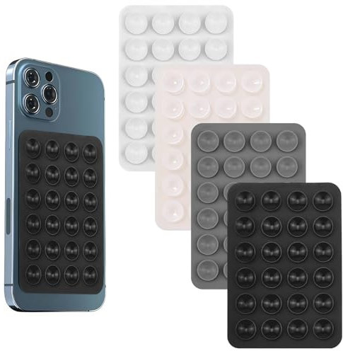 VIVIDRISE 4 Ventosa Movil,Soportes de Silicona con Ventosa para Teléfono, Autoadhesivos, Manos Libres, Adecuado para Paquetes de Ventosas de Silicona para Todos los Modelos de Teléfonos Móviles