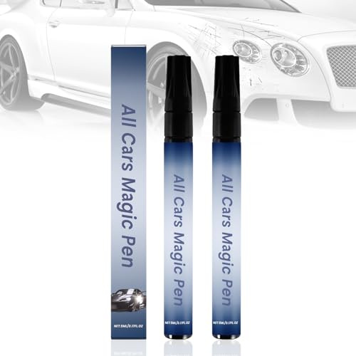 Car Magic Pen, 2 Stück Autokratzerreparaturstift, Autos Lackierstift, Car Scratch Removal Pen, Magic Lack Kratzerentfernung, schnelle Lösung für Kratzer und Farbschäden