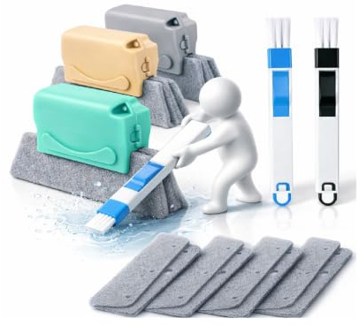 Pack 10 Cepillos Limpieza Hogar Multifunción Limpia Ventanas - Ideal como Limpiador de Ventanas, Limpiador Ventanas Rieles, Limpiar Persianas, Cepillo mosquitera, Cepillo Juntas, Cepillo de Limpieza
