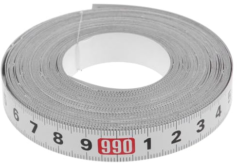 Lurrose Règle de Menuiserie Auto-adhésive en Acier au Carbone, Mesure Précise et Graduée, Lecture Gauche-droite, pour Table de Couture, Porte Metre Ruban Ceinture