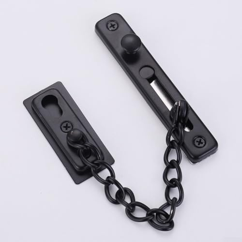 Catenella per porta con chiusura di sicurezza, per casa e ufficio, colore: nero