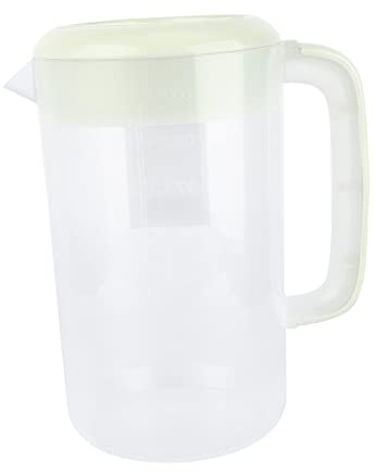 ZUNOXAZ Jarra de Agua Fría Transparente Tapa y Recipiente Plástico Grande con Asa Ergonómica Resistente y Hermético para Uso Doméstico y Cafeterías