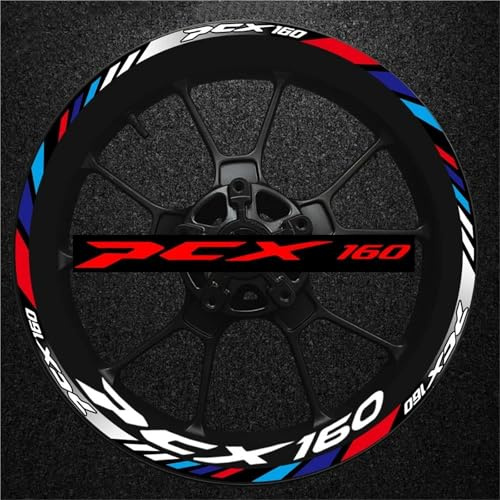 Calcomanías Ruedas Adhesivos Reflectantes para Llantas De Motocicleta para PCX160 PCX 160 (Delantera 14, Trasera 13). Cinta Adhesiva Completo Llanta Adesivos Moto