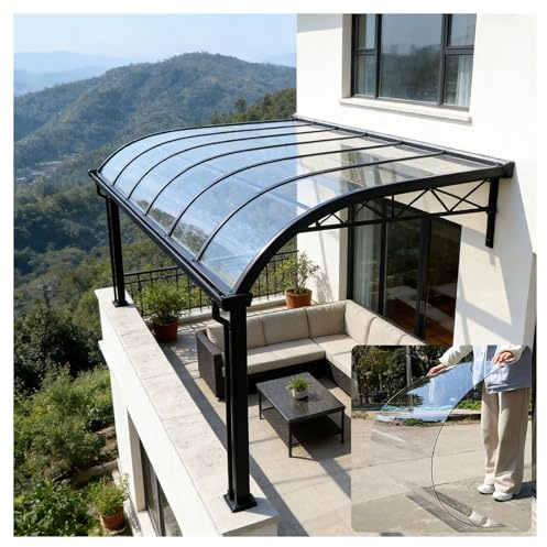 Polycarbonatplatten Dächer, Witterungsbeständige Dachplatten 1 Mm Starke Transparente PC Platte für Wintergärten, Gewächshäuser, Carports, Terrassenüberdachungen(1x10m/3.28x32.8ft)