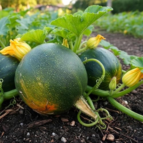 Gem Squash (Rondini) Samen, 5 Stück - Mini-Kürbis Cucurbita Pepo | Spezialität aus Südafrika, Dunkelgrün, Samenfest, Bienenfreundlich