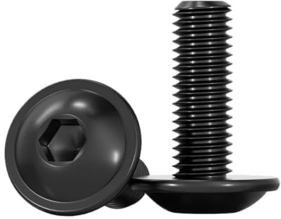 10-100st Svart 304 Rostfritt Stål M2 .5 M3 M4 M5 Insexhylsa Runt Knapphuvud Brickdyna Kragskruvar Bultar(M2x5mm 100pcs)