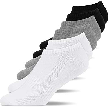 Snocks 6 Paia Calze Sneaker Traspiranti in Cotone Organico per Uomo e Donna - Taglie 35-50