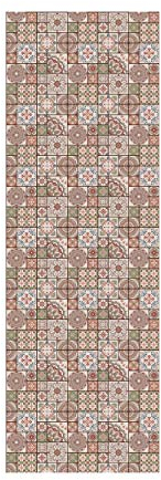 Doge Milano Küchenläufer, 100% Made in Italy, Schmutzabweisender Teppich mit Digitaldruck, Rutschfester und waschbarer Läufer, Geometrisches Muster - Deanna, cm 180x52