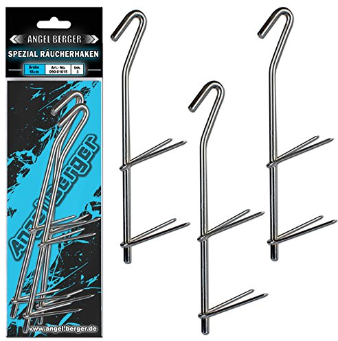 Angel-Berger Spezial Räucherhaken 3-er, 9-er, 15-er oder 21-er Set (9 Stück)