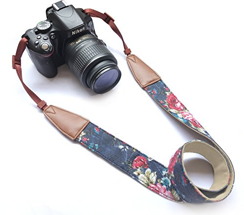Alled Camera Strap Neck,Camera Strap for Canon Nikon Sony Lumix Kodak Fuji Olympus Dslr Universal,Vintage Soft Comfortable Adjustable Quick Release Camera Shoulder Neck Strap