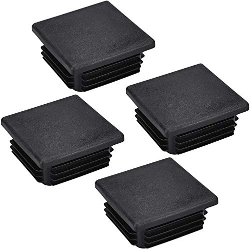 DECARETA 20 Tapones para pie de Silla, tapón para Tubo Cuadrado, Tapa para Poste Cuadrado de plástico para Patas de Mueble trampolín Armario, Estante Silla, 50 x 50 mm