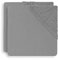 Jollein Spannbettlaken Boxspringbett Jersey 75x95cm - Sturmgrau - 2 Stück