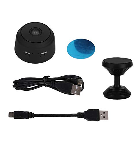 Zerodis Mini WiFi Kamera, APP Remote A9 IR Nacht 1080P Drahtlose Kamera HD Video Babyphone mit 150 Grad Betrachtungswinkel für Home Security System(schwarz)