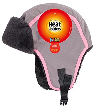 HEAT HOLDERS SOCKSHOP Kinder Trappermütze 1er Pack, grau, 5-10 Jahre