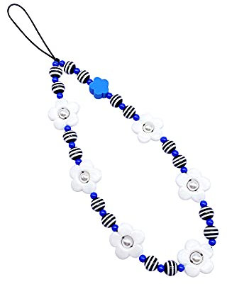 Herbests Böhmische Universale Handykette Perlen Handyanhänger,Perlen Acryl Anti-Verlorene Telefon Kette Handy Lanyard Handgelenk Armband Kette Telefon Charme Strap für Frauen, Auto Schlüsselanhänge