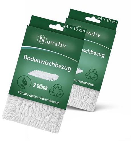 Novaliv Almohadilla para fregar el suelo, de felpa de lana, ideal para suelos lisos, 46 x 14,5 cm, de microfibra, para limpiar húmedamente en húmedo, para limpieza profesional de suelos laminados,