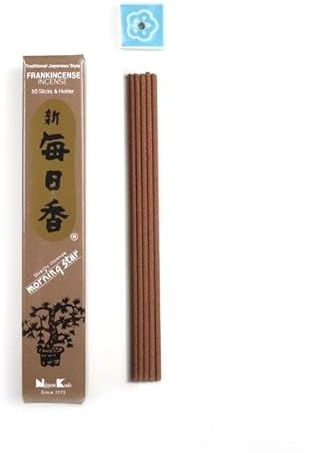 Räucherstäbchen 50 Stück Nippon Kodo Morning Star Weihrauch | Japanische Rauchstäbchen mit reinigendem Duft | Natürlich & raucharm | Räucherwerk für Meditation & Rituale