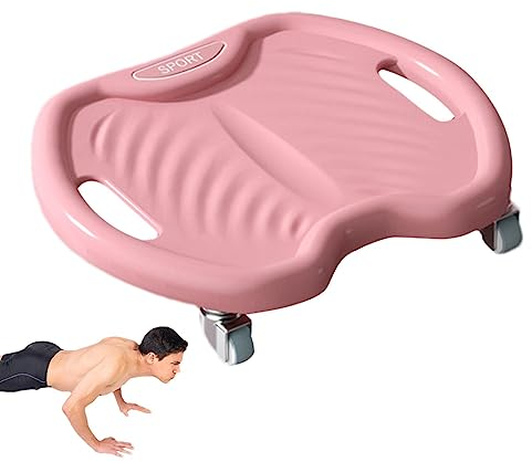 LINGJIONG Übungsrad - Bauchroller für Bauchmuskeltraining | Für zu Hause Mute Bauchroller mit Vier Rädern und gebogenem Rillengriff, 360°-Scrollrad