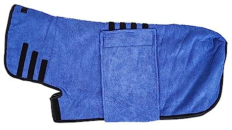 Nixotica Frottee-Nylon-Trocknungsmantel Hundebademantel Morgenmantel Cozi verstellbar dy Pet(MIT)