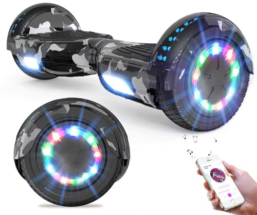 GeekMe Hoverboards Hoverboards für Kinder, 16,5 cm, mit Bluetooth-Lautsprecher, schöne LED-Lichter, Geschenk für Kinder und Jugendliche
