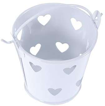 NUOBESTY 5St Snack-Eimer Mini-Eimer Mini-Lebensmitteleimer Süßigkeitenglas Süßigkeiten Eimer Bonbonglas Eisenblech Container kleiner Eiseneimer Fass Süssigkeit Weiß