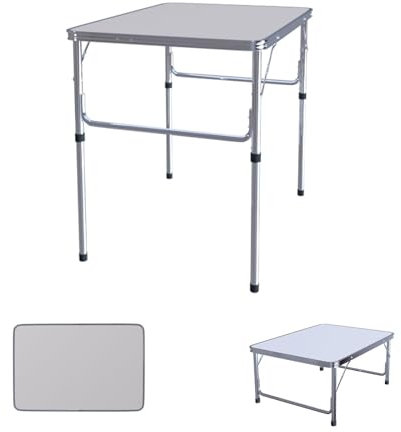 Camping Table Folding Garden Table 29''×19''×13'' to 28'' Picnic Table 2.5ft Heavy Duty Outdoor Folding Tables for Camping Buffet Wedding Market Party, 2 Adjustable Height, Lightweight Dining Table